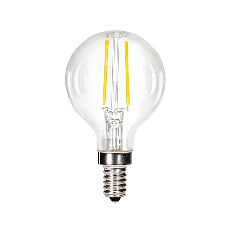 Satco Bulb, G16, LED, 6W, E12, Clear, 120V, 3000K S12100